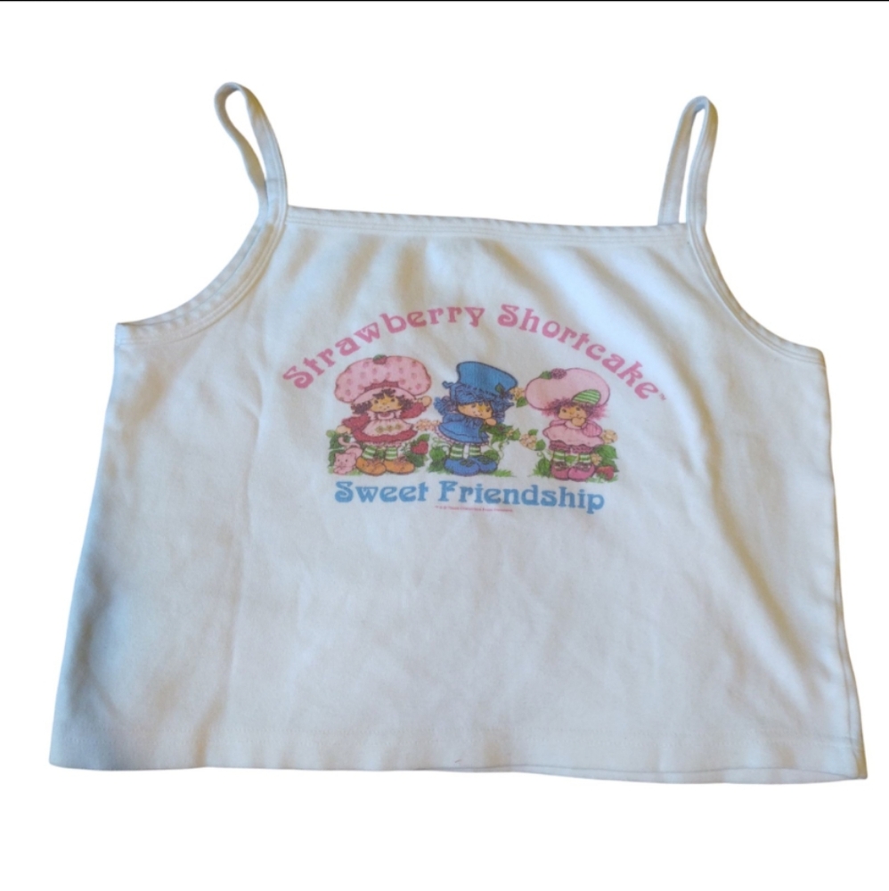 Vintage 90s 80s Retro made in USA Cronies Strawberry Shortcake Tank Top size M/L